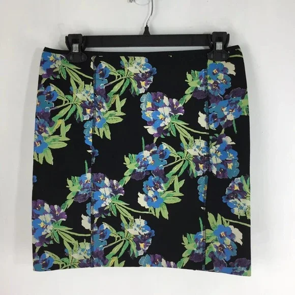 Elizabeth & James Skirt L Floral Whimsigoth Neoprene Dark Fairy Botanical $325 - Picture 1 of 9